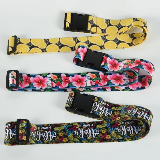 Canada National Flag Promotional Gift Printing Number Lock Tsa Events Sport Suitcase Nylon Polyester Digital Print Custom Luggage Belt