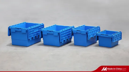 Attached Lid Wholesale Plastic Totes Easy Moving