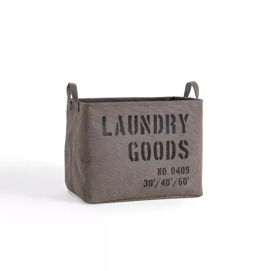 Portable Canvas Laundry Basket Tote