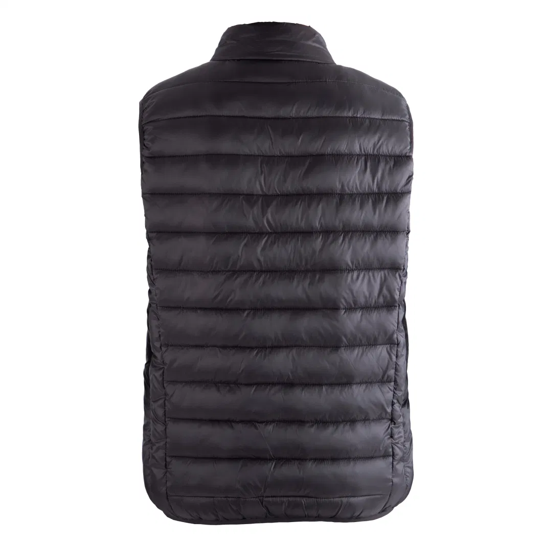 Men &prime; S Solid Full Zip Puffer Vest with Zipper Pockets