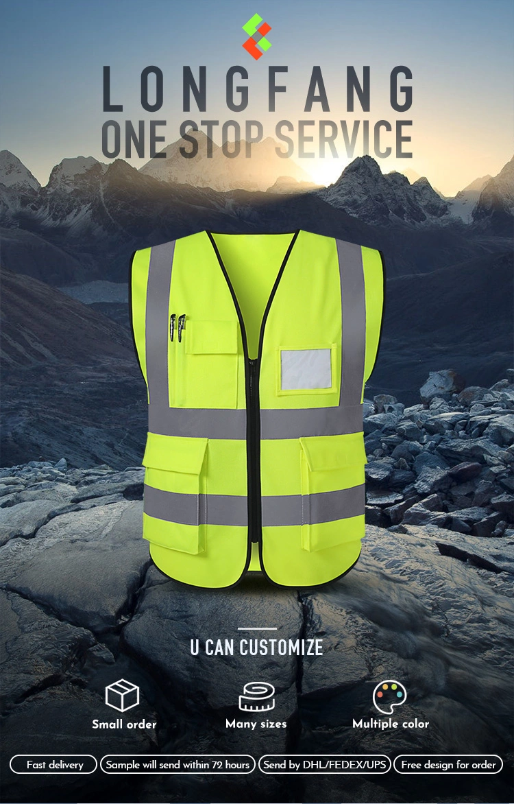 120GSM Polyester Fabric safety Reflective Vest