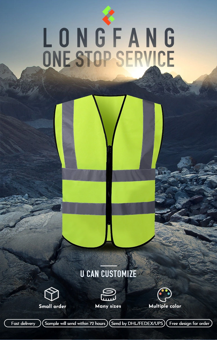 Reflective Vest Yellow Road Safety Safety Vest for Workwear