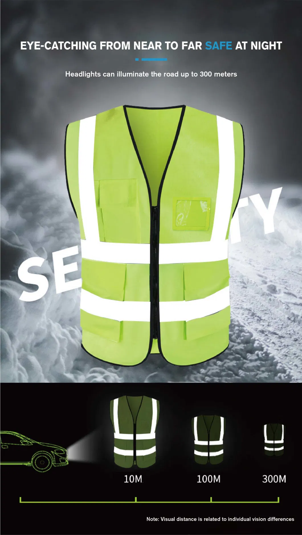 Security Jacket Construction High Visibility Work Reflective Clothing Safety Reflective Safety Vest