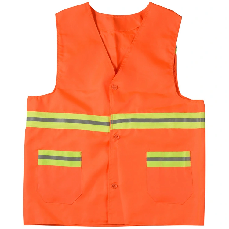 Work High Visible Orange Color Reflector Vest