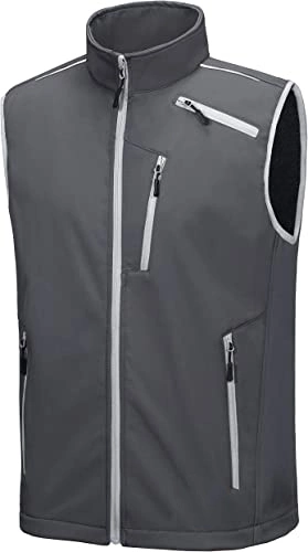 Mens Custom Waterproof Windproof Softshell Vest High Quality Workwear Vest