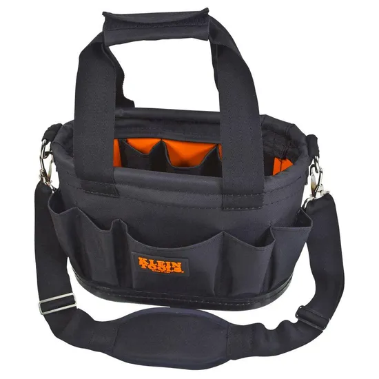 12 Pockets Tool Tote with Shoulder Strap 