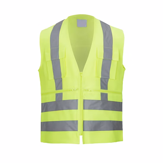 Customizable Zipper Closure Outdoor Work Construction Worker Safety Reflective Vest