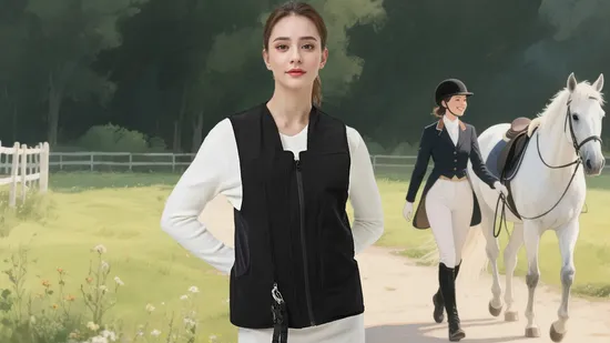 Equestrian Clothing Horse Riding Competition Durable Nylon Spandex CE Airbag Vest 