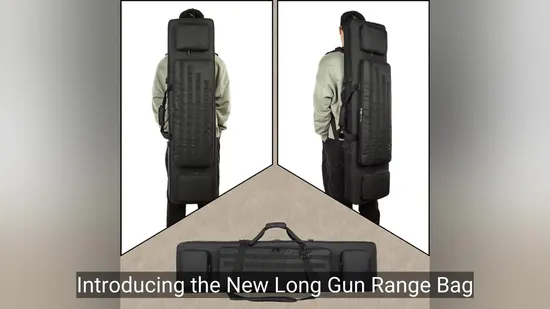 New Long Gun Range Bag Molle Professional Survival Tactical Double Gun Carry Case Customized Safety Tool Gun Bag 