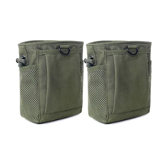 2PCS Molle Pouch Drawstring Storage Bag Dump Utility Belt Professional Ammo Pouch Tactical Pack 
