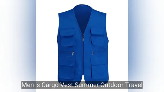 Men′s Cargo Vest Summer Outdoor Travel Vest with Multi